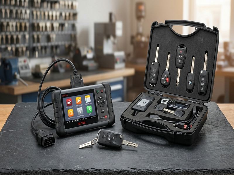 Car transponder key and automotive locksmith tools